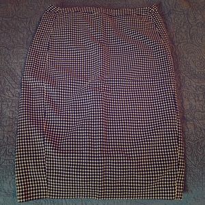 Black & White Pencil Skirt